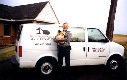Officer Crites with New Shelter Van